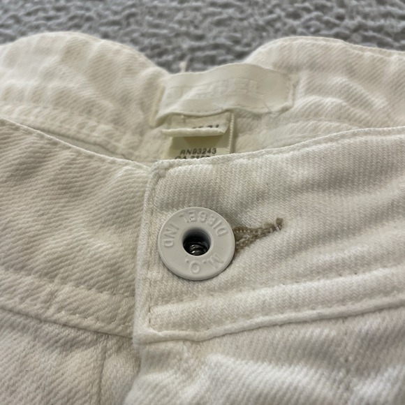 Diesel Industry Denim Jean Shorts Mens 34 White Button Fly Raw Hem - Picture 3 of 16